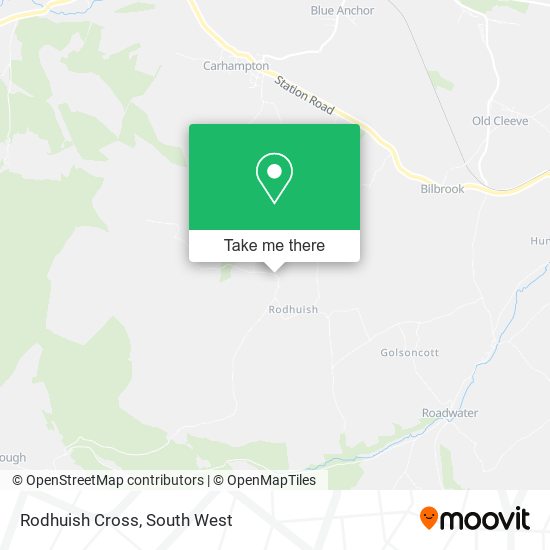 Rodhuish Cross map