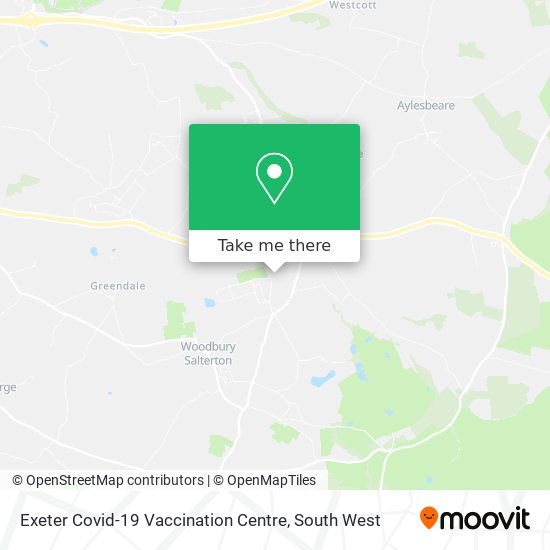Exeter Covid-19 Vaccination Centre map