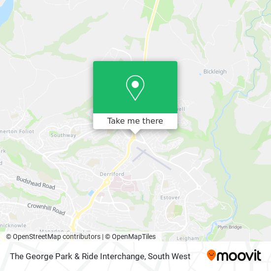The George Park & Ride Interchange map