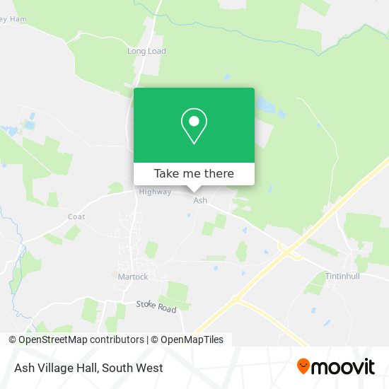 Ash Village Hall map