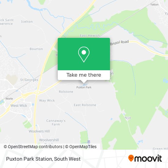 Puxton Park Station map