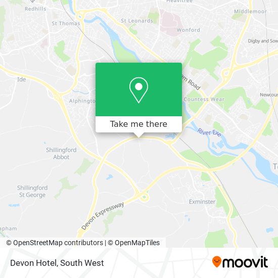 Devon Hotel map
