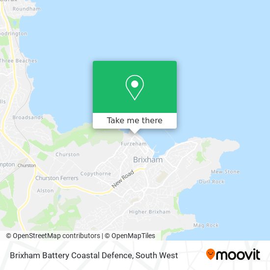 Brixham Battery Coastal Defence map
