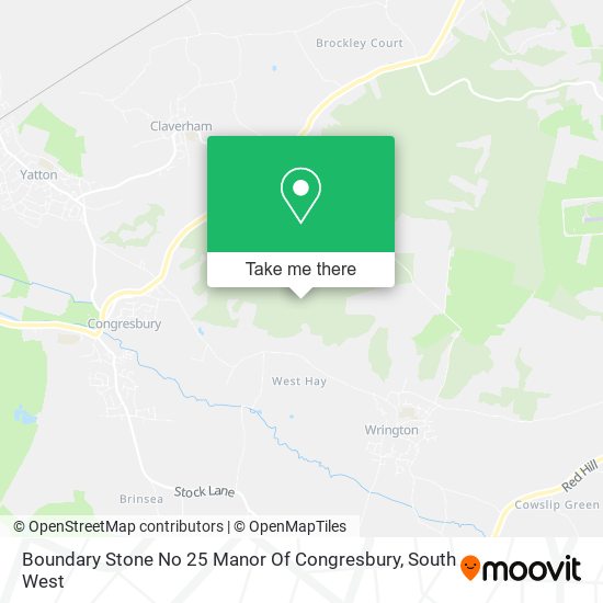 Boundary Stone No 25 Manor Of Congresbury map