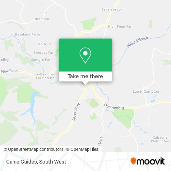 Calne Guides map