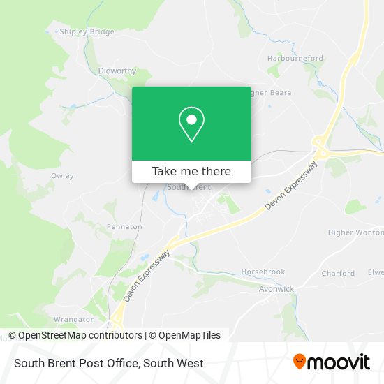 South Brent Post Office map