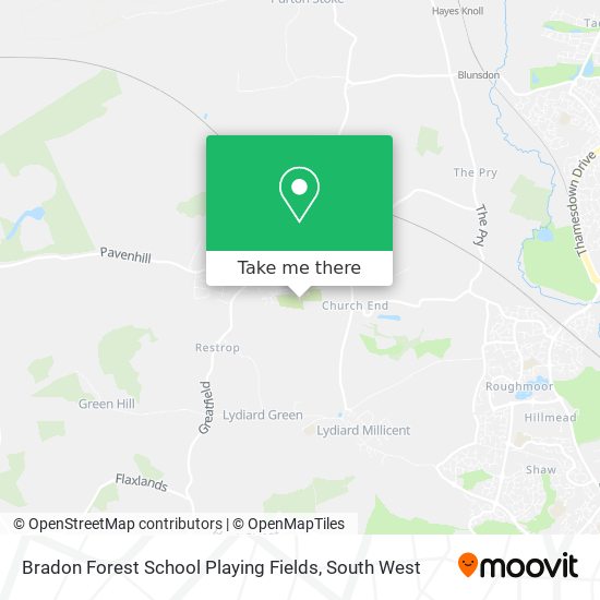 Bradon Forest School Playing Fields map