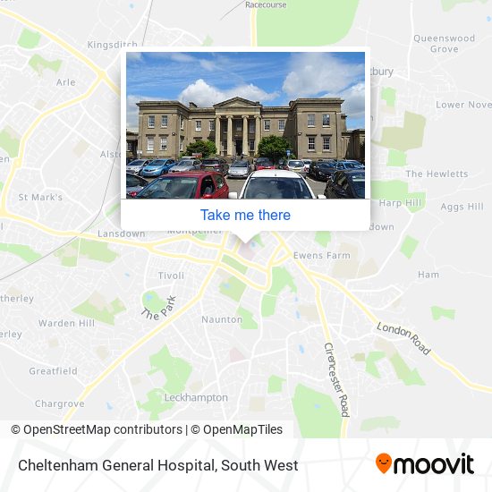 Cheltenham General Hospital map