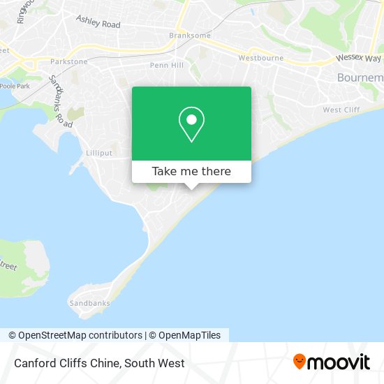 Canford Cliffs Chine map