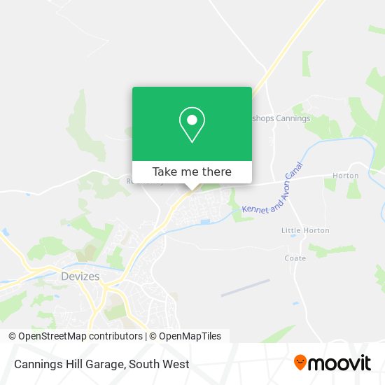 Cannings Hill Garage map