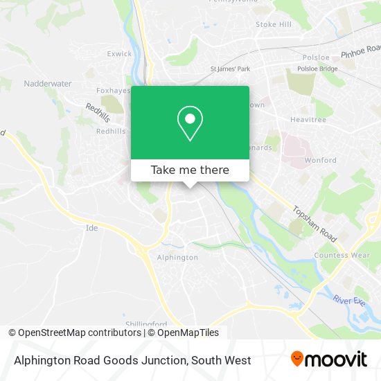 Alphington Road Goods Junction map