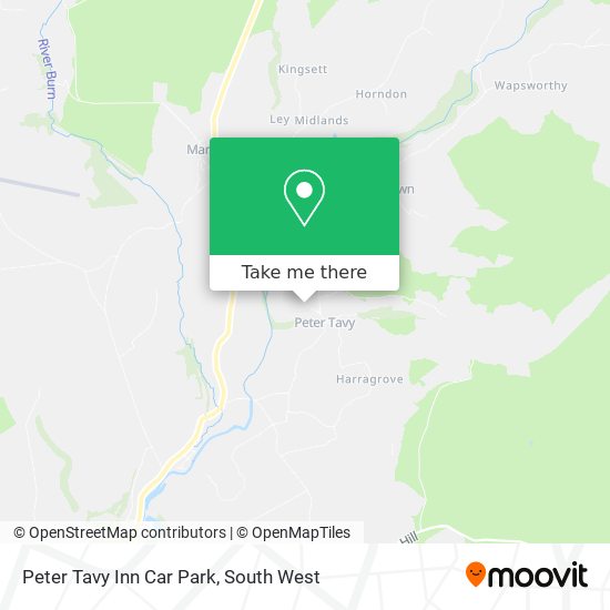 Peter Tavy Inn Car Park map