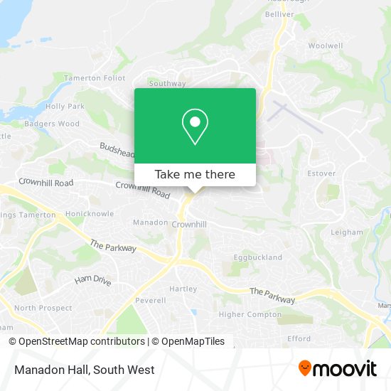 Manadon Hall map