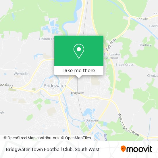 Bridgwater Town Football Club map