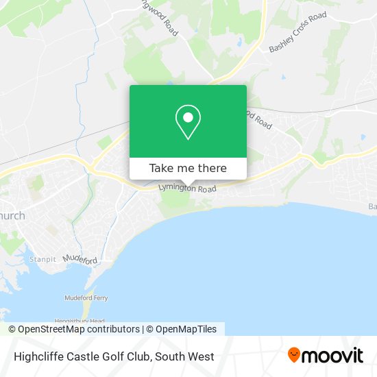 Highcliffe Castle Golf Club map