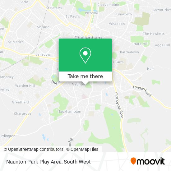 Naunton Park Play Area map