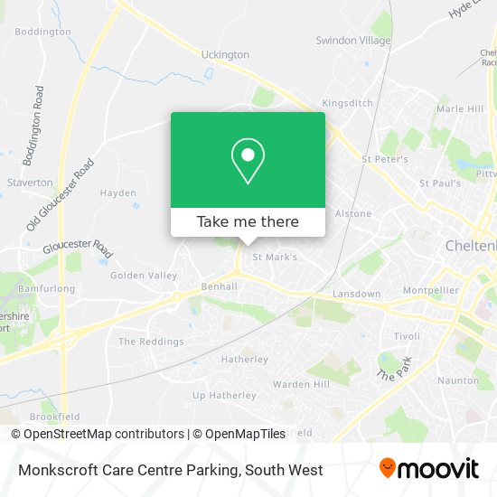 Monkscroft Care Centre Parking map