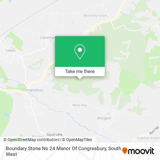 Boundary Stone No 24 Manor Of Congresbury map