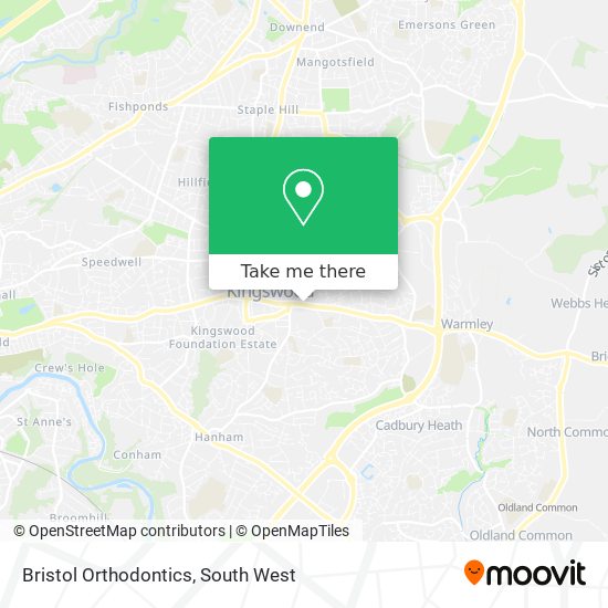 Bristol Orthodontics map