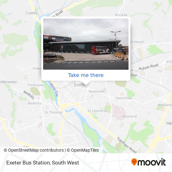 Exeter Bus Station map