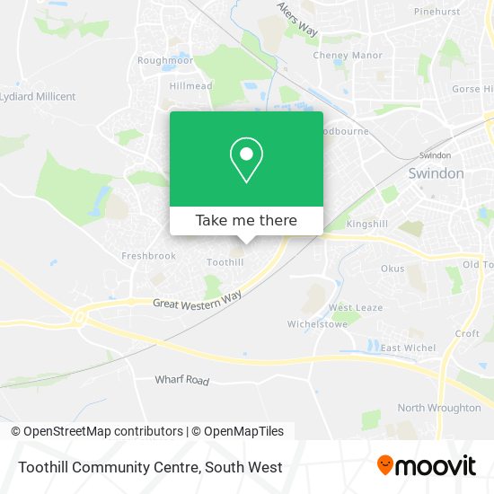 Toothill Community Centre map