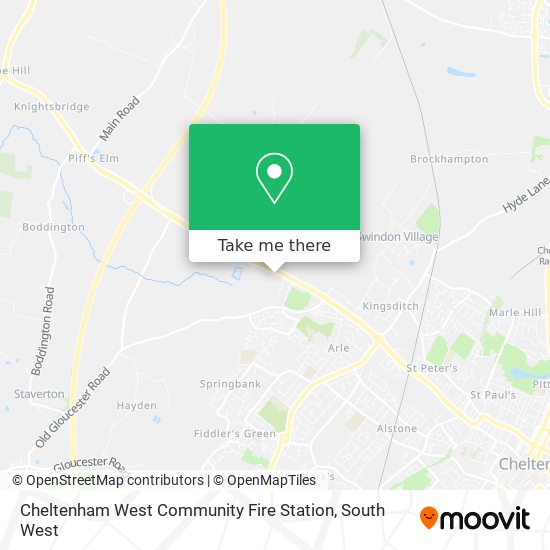 Cheltenham West Community Fire Station map