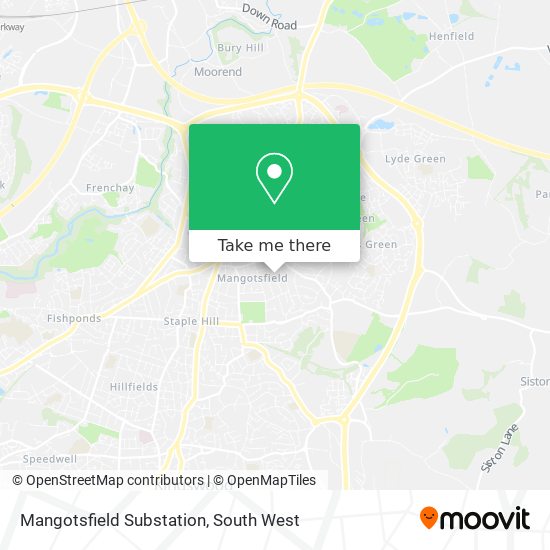 Mangotsfield Substation map