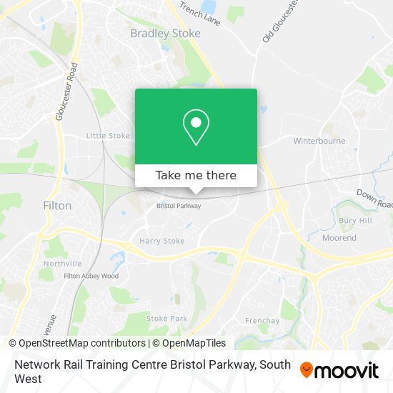 Network Rail Training Centre Bristol Parkway map
