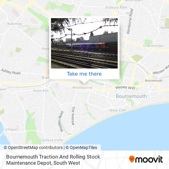 Bournemouth Traction And Rolling Stock Maintenance Depot map