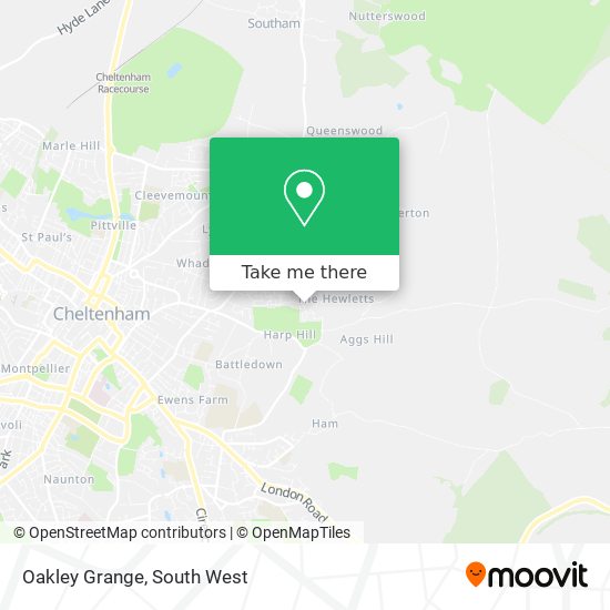 Oakley Grange map