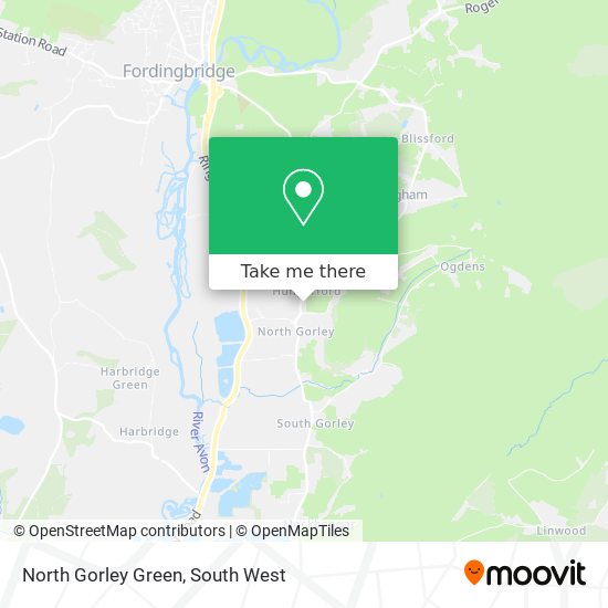 North Gorley Green map