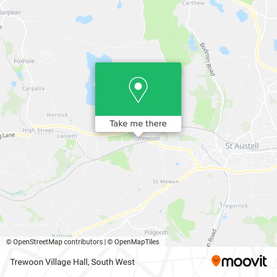 Trewoon Village Hall map