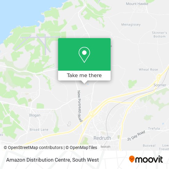 Amazon Distribution Centre map