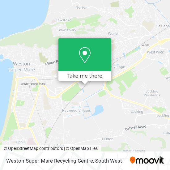 Weston-Super-Mare Recycling Centre map