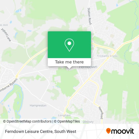 Ferndown Leisure Centre map