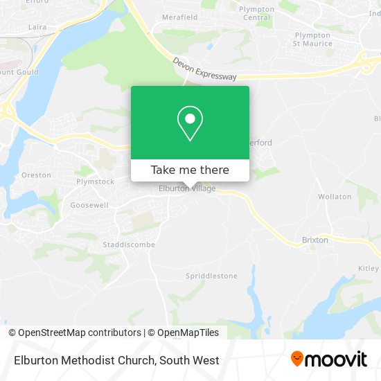 Elburton Methodist Church map