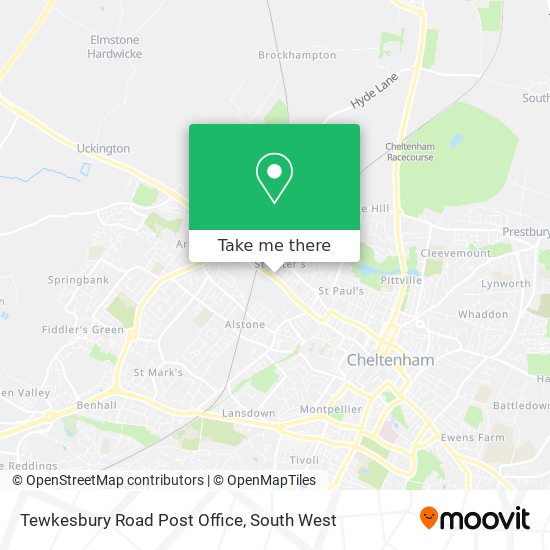 Tewkesbury Road Post Office map