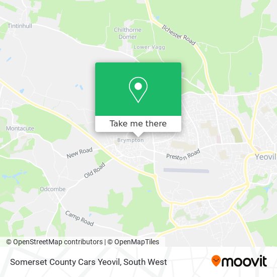 Somerset County Cars Yeovil map