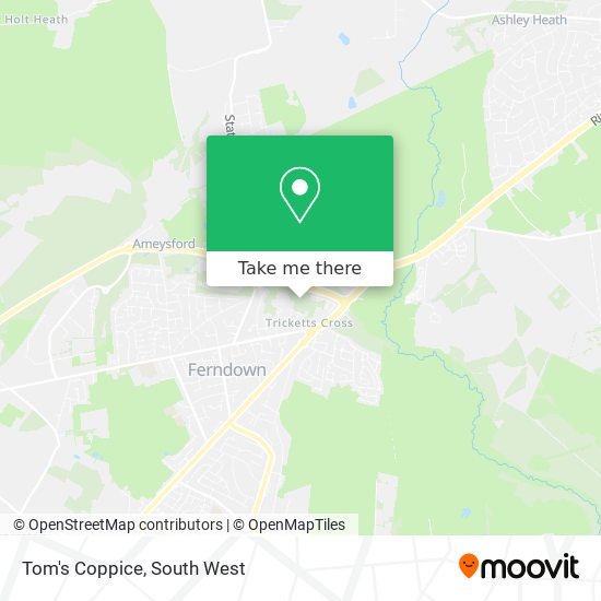 Tom's Coppice map