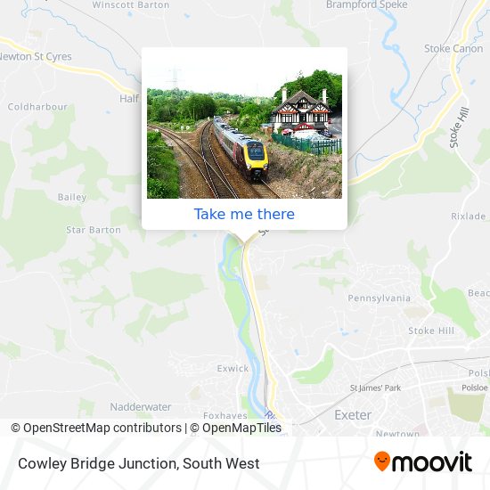 Cowley Bridge Junction map