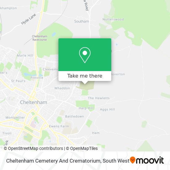 Cheltenham Cemetery And Crematorium map