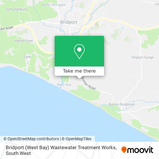 Bridport (West Bay) Wastewater Treatment Works map