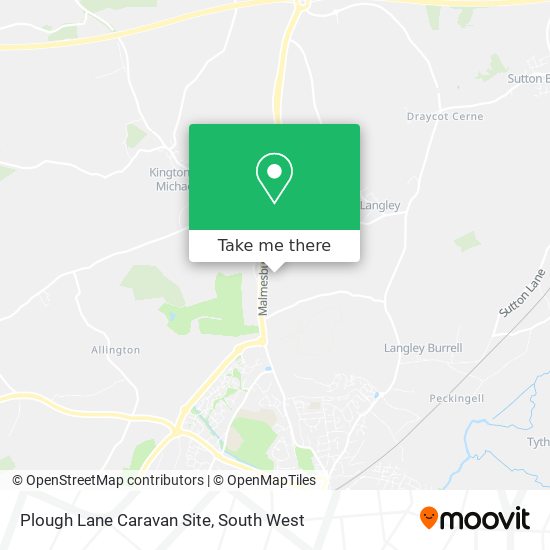 Plough Lane Caravan Site map