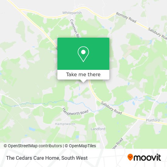 The Cedars Care Home map