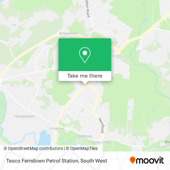 Tesco Ferndown Petrol Station map