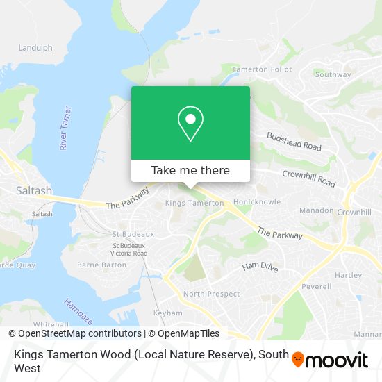 Kings Tamerton Wood (Local Nature Reserve) map