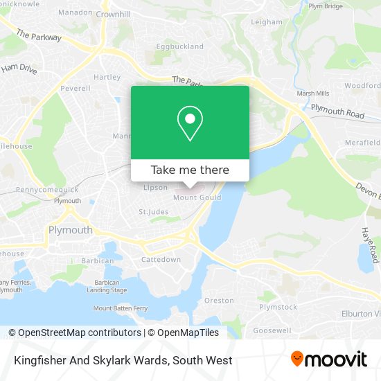 Kingfisher And Skylark Wards map
