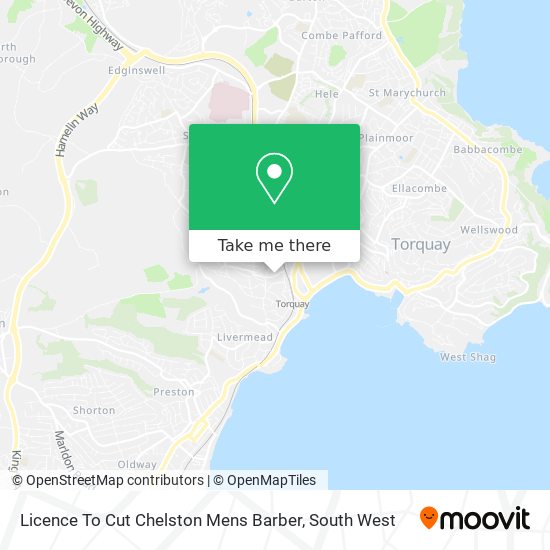 Licence To Cut Chelston Mens Barber map