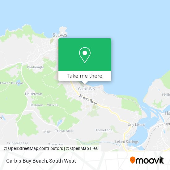 Carbis Bay Beach map