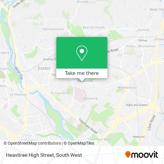 Heavitree High Street map